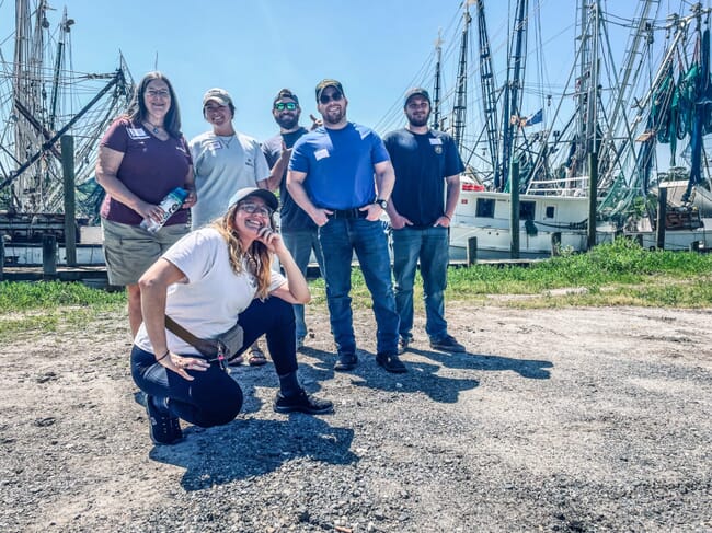 A group of fisheries apprentices.